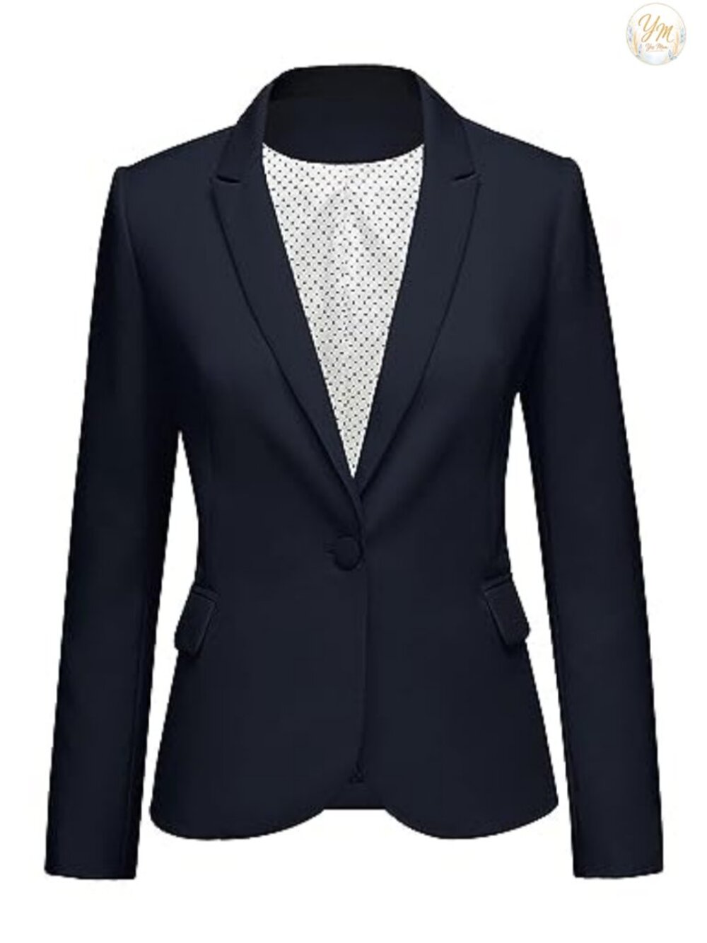 Women's Business Casual Suit Jacket Long Sleeve Notched Lapel Blazer Office